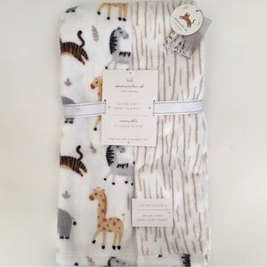 NEW Reversible Baby Blanket Animal Theme Stroller Use Baby Gift | Dreamland